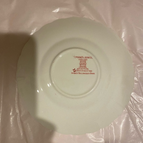 EUC VTG SPODES JEWEL COPELAND TEACUP AND SAUCER IN “SPODES BILLINGSLEY ROSE” - Picture 10 of 10